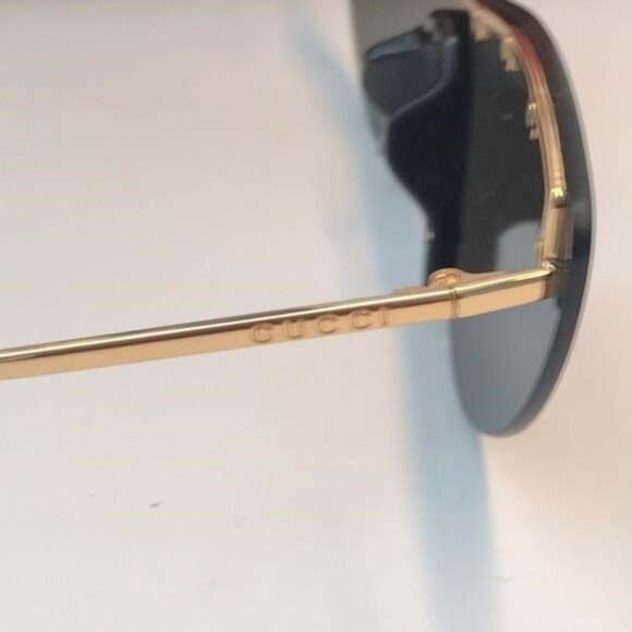 New Authentic Gucci Black and Gold Star-Studded Sunglasses GG0666s 001 - Picture 6 of 11